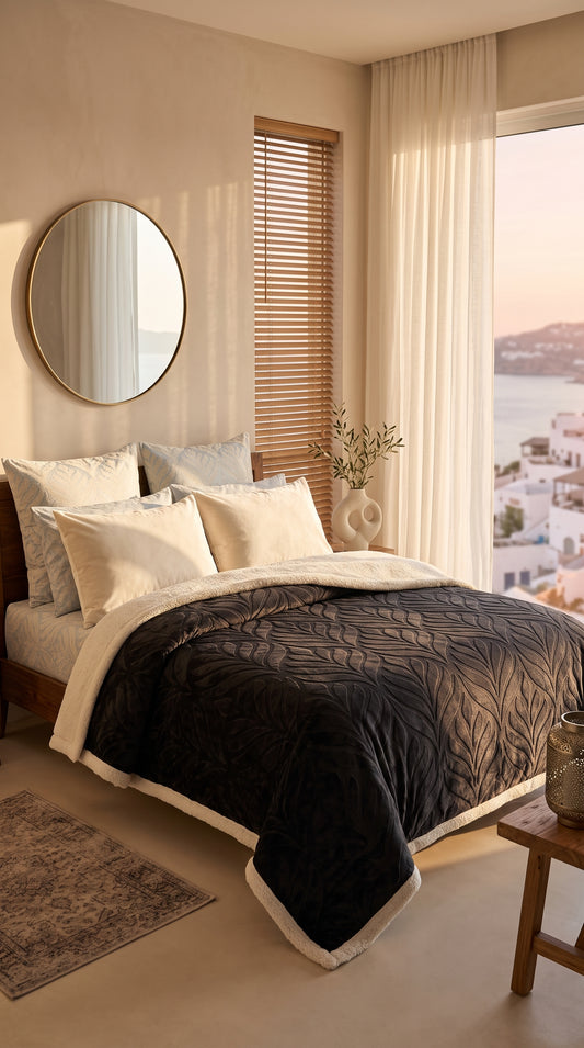 couverture double face sherpa