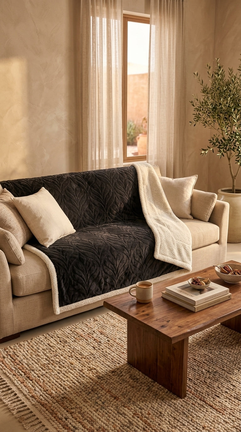 couverture double face sherpa