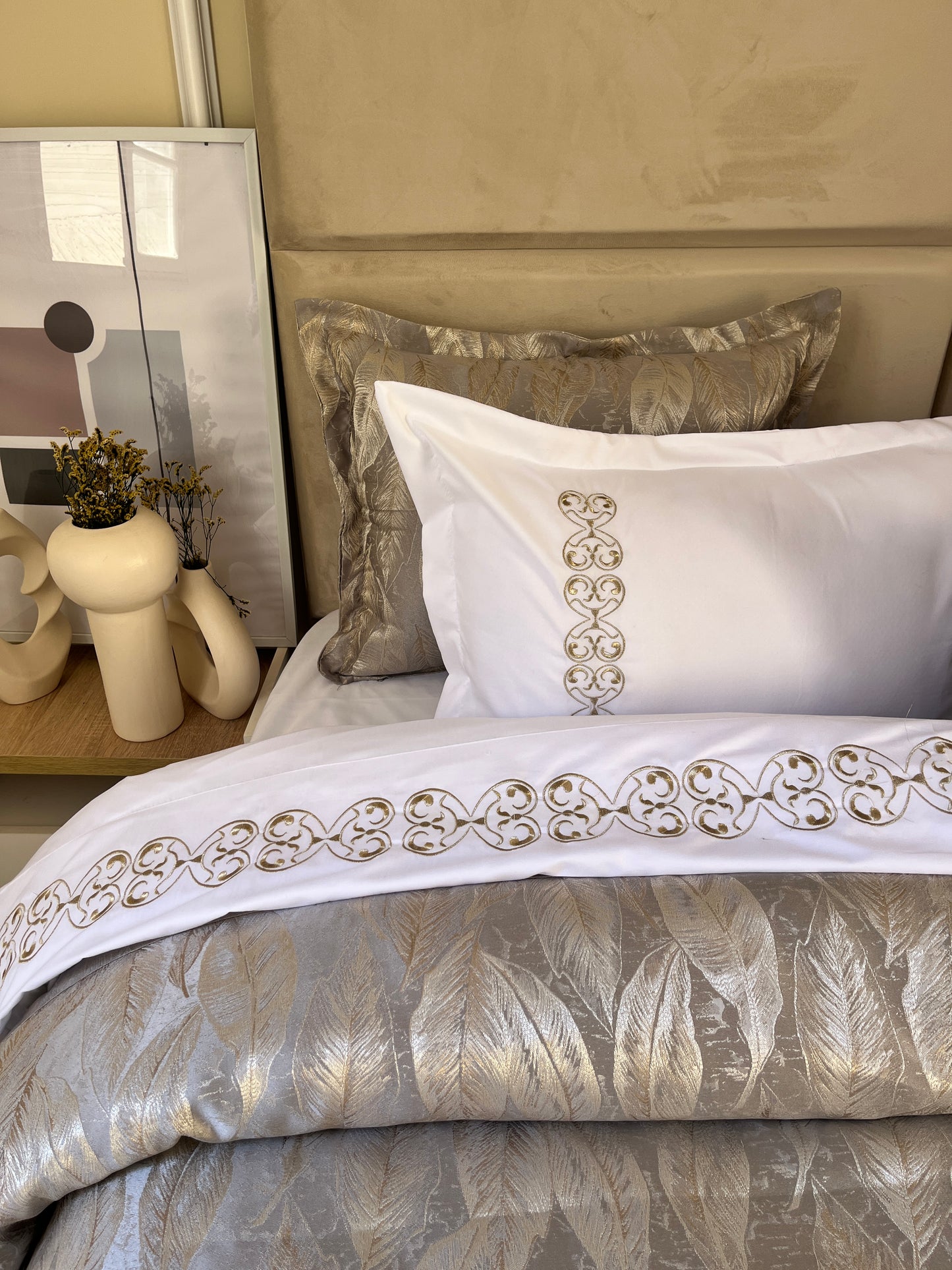 🍂 Couvre-lit Brocart de Luxe – Édition Automne (8 pièces)