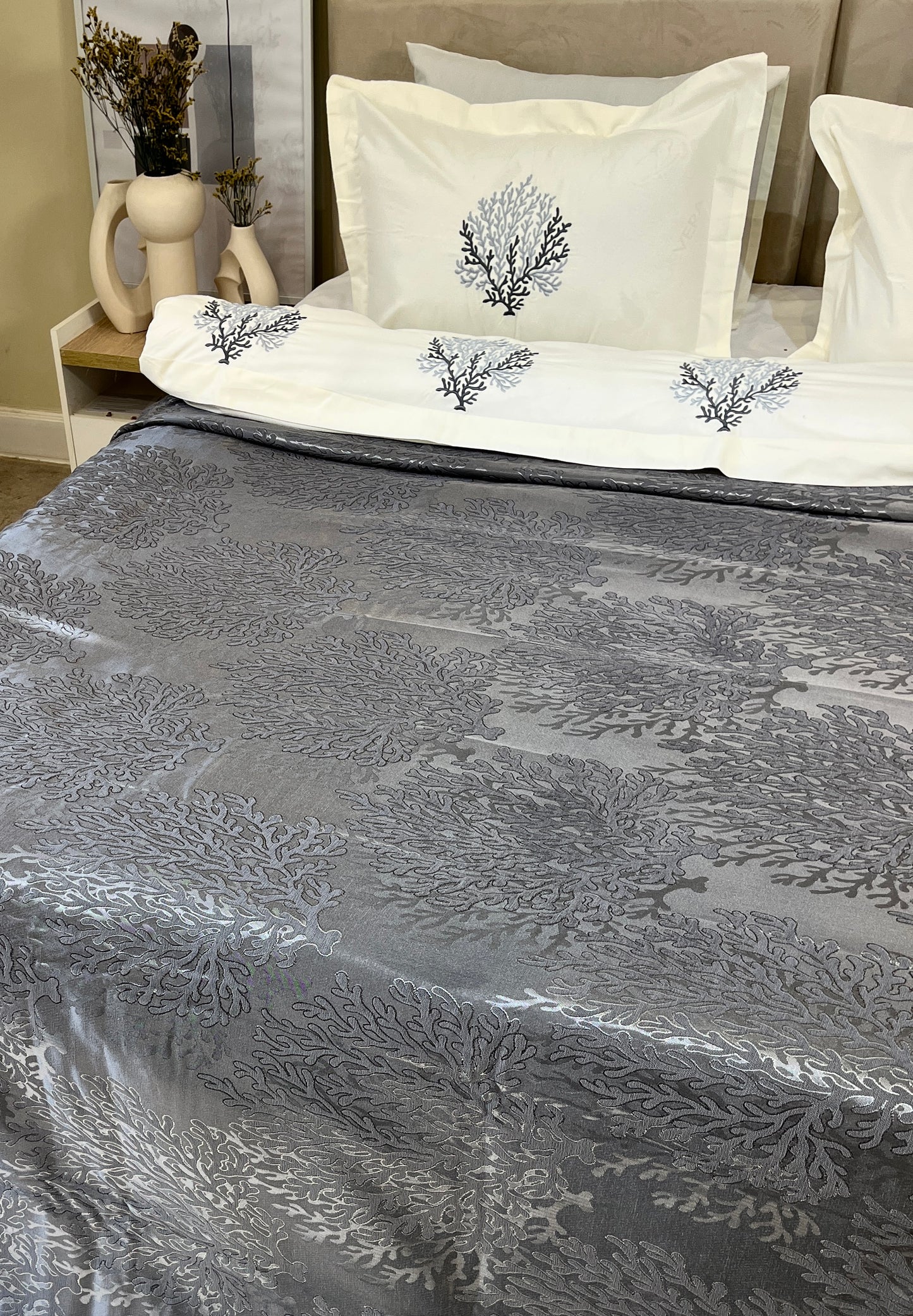 🛏️ Couvre-lit symphonie naturelle  – Luxe, Confort